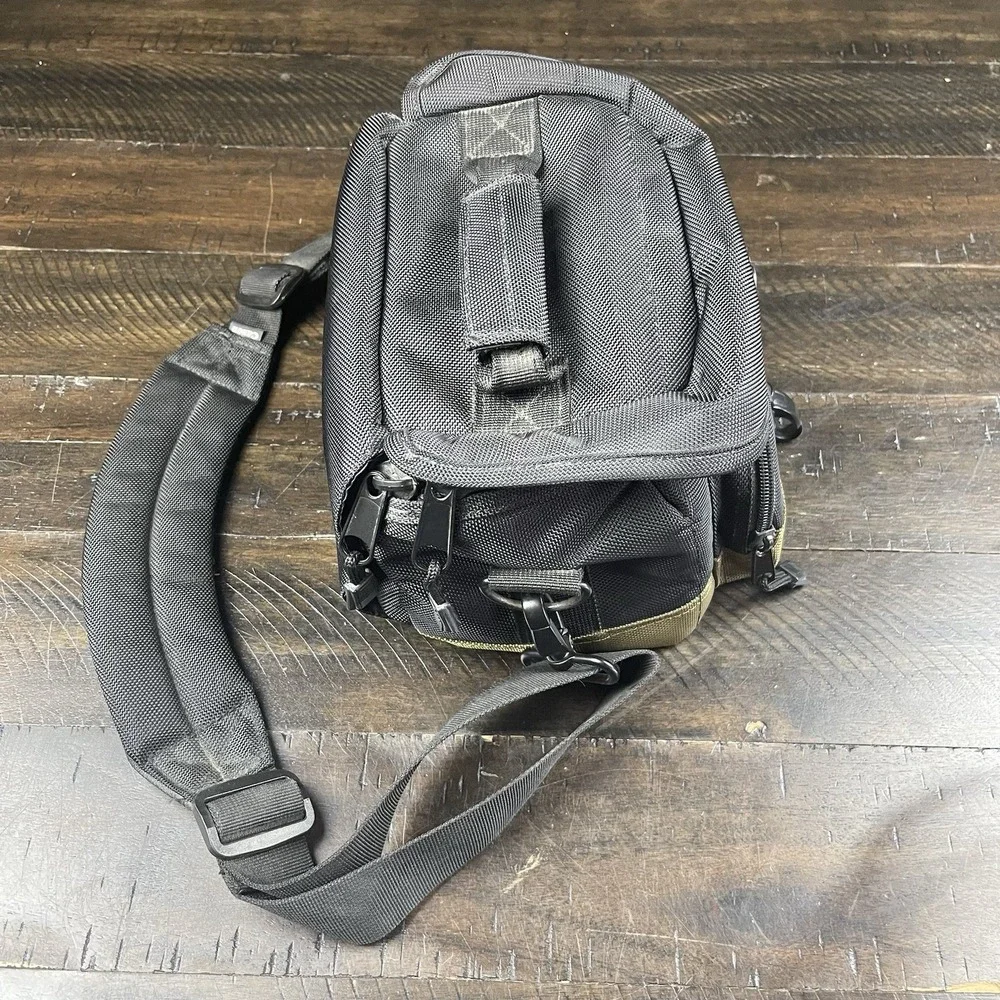 Canon Shoulder Camera Bag Black/Olive‎ Padded DSLR Case with Strap & Pockets